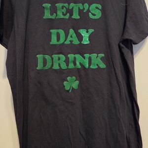 Torrid Black Tee with Green Shamrock Graphic